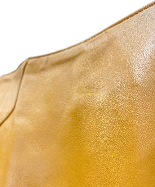 BURBERRY BLUE LABEL（バーバリー ブルー レーベル）BURBERRY BLUE LABEL (バーバリーブルーレーベル) ラムレザースカート ブラウン サイズ:38の古着・服飾アイテム