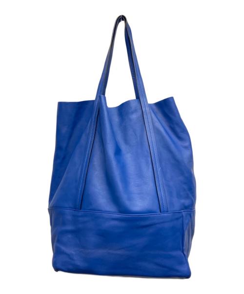 PLAN C（プランシー）PLAN C (プランシー) レザートートバッグ ブルーの古着・服飾アイテム