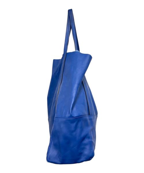 PLAN C（プランシー）PLAN C (プランシー) レザートートバッグ ブルーの古着・服飾アイテム