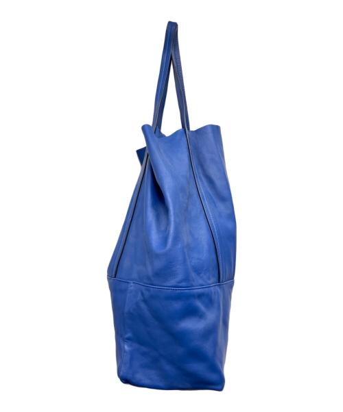 PLAN C（プランシー）PLAN C (プランシー) レザートートバッグ ブルーの古着・服飾アイテム