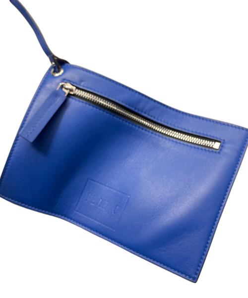 PLAN C（プランシー）PLAN C (プランシー) レザートートバッグ ブルーの古着・服飾アイテム