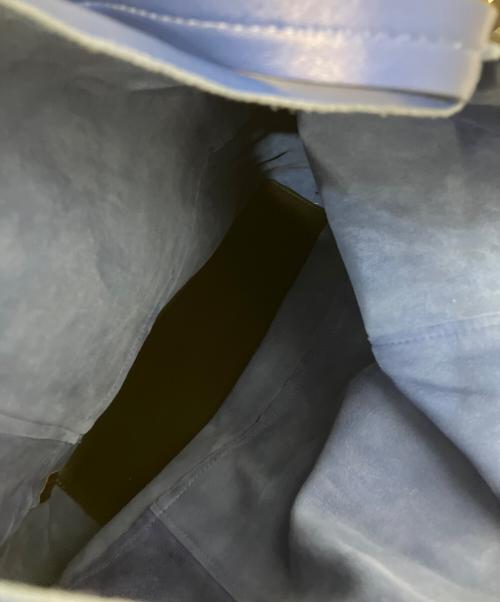 PLAN C（プランシー）PLAN C (プランシー) レザートートバッグ ブルーの古着・服飾アイテム