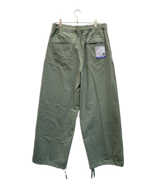 Maison MIHARA YASUHIRO（メゾン ミハラ ヤスヒロ）Maison MIHARA YASUHIRO (メゾン ミハラ ヤスヒロ) ノーサイドシームイージーワイドパンツ オリーブ サイズ:46の古着・服飾アイテム