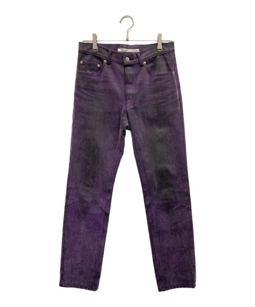 JOHN LAWRENCE SULLIVAN（ジョン ローレンス サリバン）JOHN LAWRENCE SULLIVAN (ジョン ローレンス サリバン) 5POCKET FLOCKED DENIM PANTS パープル サイズ:44の古着・服飾アイテム