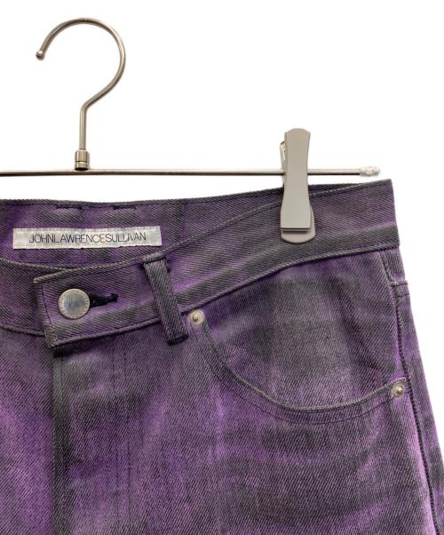 JOHN LAWRENCE SULLIVAN（ジョン ローレンス サリバン）JOHN LAWRENCE SULLIVAN (ジョン ローレンス サリバン) 5POCKET FLOCKED DENIM PANTS パープル サイズ:44の古着・服飾アイテム