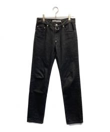 JOHN LAWRENCE SULLIVAN（ジョン ローレンス サリバン）の古着「5POCKET JEANS WITH BODY PIERCING」｜ブラック