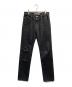 JOHN LAWRENCE SULLIVAN（ジョン ローレンス サリバン）の古着「5POCKET JEANS WITH BODY PIERCING」｜ブラック