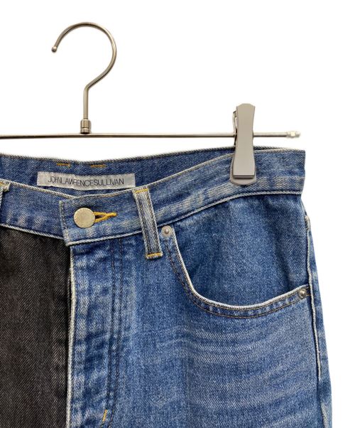 JOHN LAWRENCE SULLIVAN（ジョン ローレンス サリバン）JOHN LAWRENCE SULLIVAN (ジョン ローレンス サリバン) ウォッシュデニムバイカラーパンツ インディゴ サイズ:44の古着・服飾アイテム