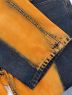 中古・古着 JOHN LAWRENCE SULLIVAN (ジョンローレンスサリバン) OVERDYED DENIM 5POCKET PANTS オレンジ×ブラック サイズ:46：7000円