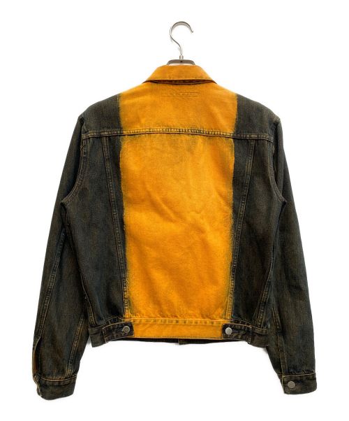 JOHN LAWRENCE SULLIVAN（ジョン ローレンス サリバン）JOHN LAWRENCE SULLIVAN (ジョンローレンスサリバン) オーバダイデニムジンジャケット オレンジ×ブラック サイズ:46の古着・服飾アイテム