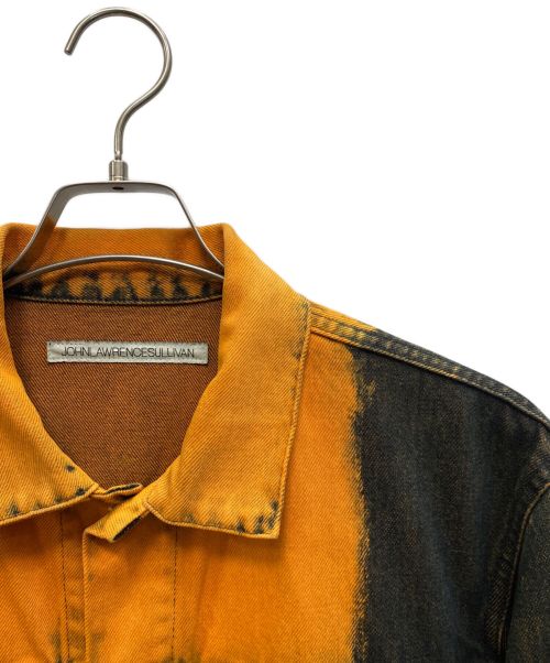 JOHN LAWRENCE SULLIVAN（ジョン ローレンス サリバン）JOHN LAWRENCE SULLIVAN (ジョンローレンスサリバン) オーバダイデニムジンジャケット オレンジ×ブラック サイズ:46の古着・服飾アイテム