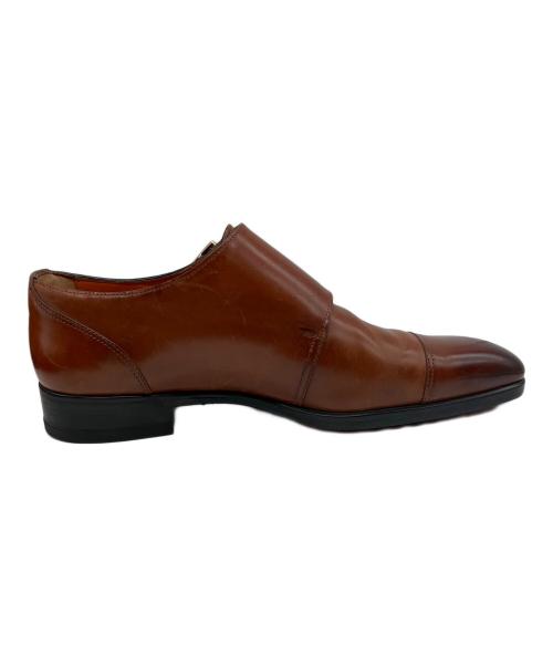 Santoni（サントーニ）Santoni (サントーニ) ダブルモンクシューズ ブラウン サイズ:7 1/2の古着・服飾アイテム