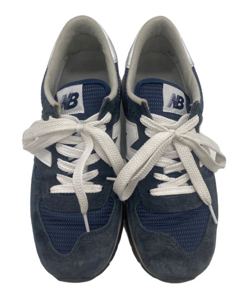 NEW BALANCE（ニューバランス）NEW BALANCE (ニューバランス) スニーカー ネイビー×ホワイト サイズ:25.5cmの古着・服飾アイテム