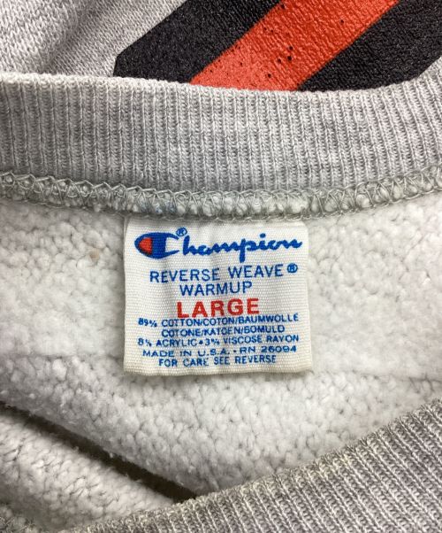 Champion REVERSE WEAVE（チャンピオン リバース ウィーブ）Champion REVERSE WEAVE (チャンピオンリバースウィーブ) クルーネックスウェット グレー サイズ:Lの古着・服飾アイテム