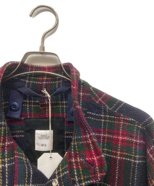 BEDWIN &THE HEARTBREAKERS（ベドウィンアンドザ ハートブレイカーズ）BEDWIN &THE HEARTBREAKERS (ベドウィンアンドザ ハートブレイカーズ) フィッシュテールモッズコート ネイビー×レッド サイズ:2の古着・服飾アイテム