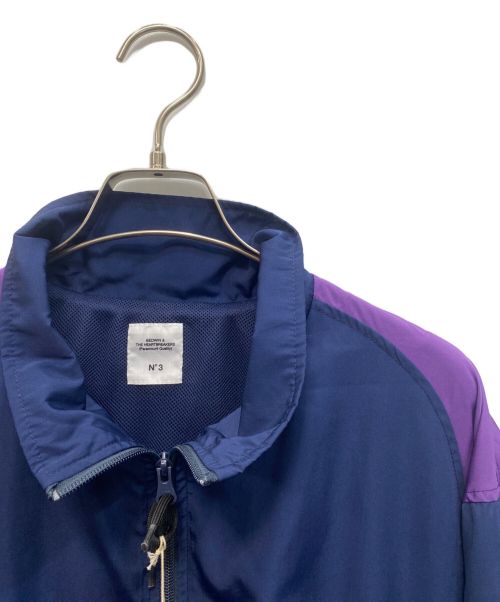 BEDWIN &THE HEARTBREAKERS（ベドウィンアンドザ ハートブレイカーズ）BEDWIN &THE HEARTBREAKERS (ベドウィンアンドザ ハートブレイカーズ) ナイロンジャケット ネイビー×パープル サイズ:3の古着・服飾アイテム