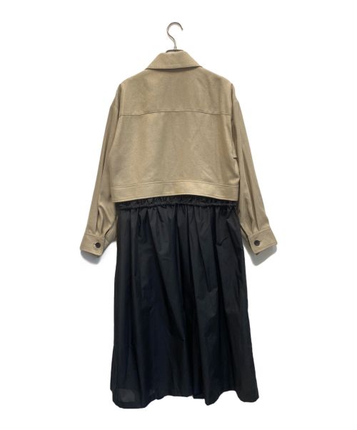 UNITED（ユナイテッド）UNITED (ユナイテッド) 2wayオーガンジーコート ブラック×ベージュ サイズ:1の古着・服飾アイテム