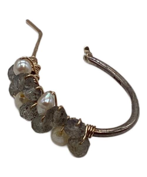 agete（アガット）agete (アガット) ラブラドライト×パールピアスの古着・服飾アイテム