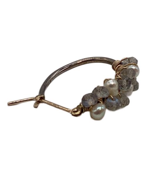 agete（アガット）agete (アガット) ラブラドライト×パールピアスの古着・服飾アイテム