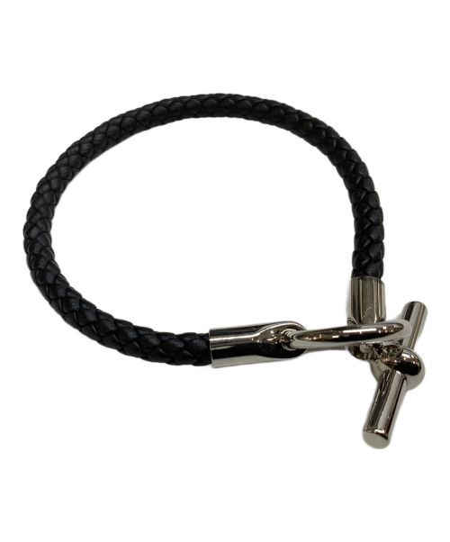 HERMES（エルメス）HERMES (エルメス) レザーブレスレット ブラックの古着・服飾アイテム