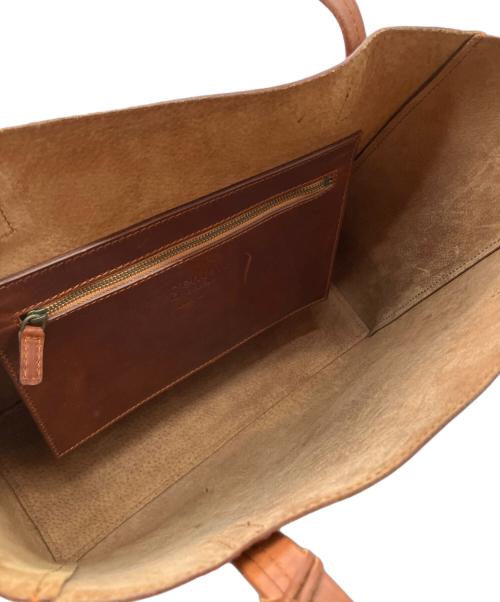 genten（ゲンテン）genten (ゲンテン) レザートートバッグ ブラウンの古着・服飾アイテム