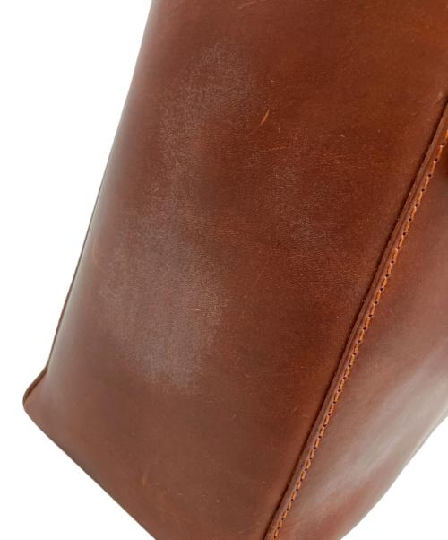 genten（ゲンテン）genten (ゲンテン) レザートートバッグ ブラウンの古着・服飾アイテム