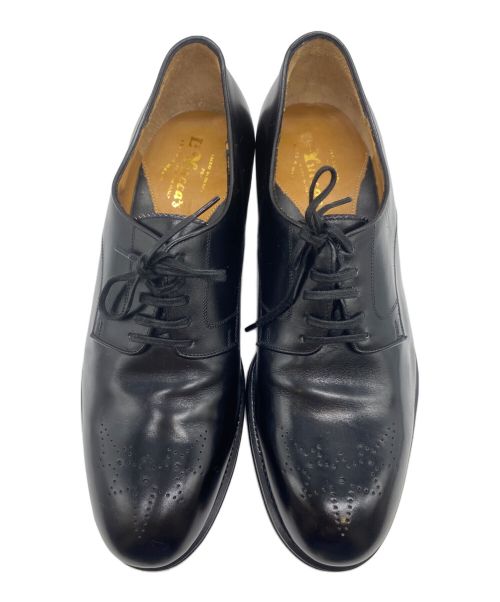 le yucca's（レ・ユッカス）le yucca's (レ・ユッカス) メダリオンプレーントゥダービーシューズ ブラック サイズ:42 1/2の古着・服飾アイテム