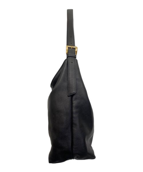 BLUE LABEL CRESTBRIDGE（ブルーレーベルクレストブリッジ）BLUE LABEL CRESTBRIDGE (ブルーレーベルクレストブリッジ) レザーショルダーバッグ ブラックの古着・服飾アイテム