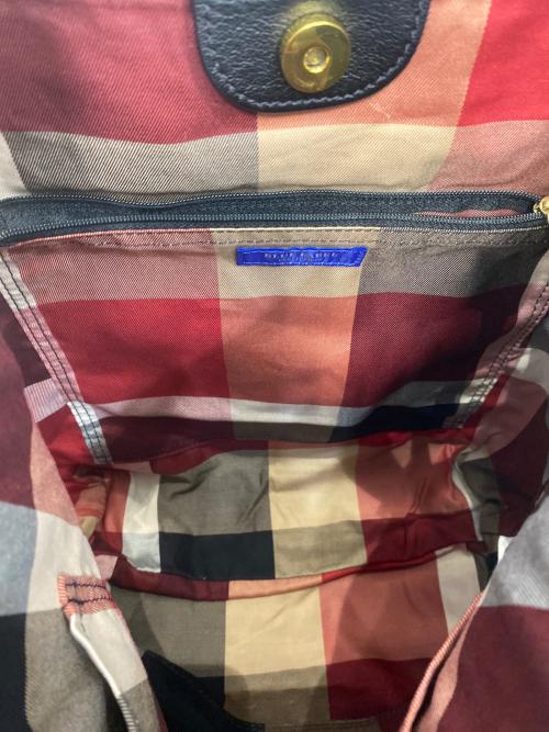 BLUE LABEL CRESTBRIDGE（ブルーレーベルクレストブリッジ）BLUE LABEL CRESTBRIDGE (ブルーレーベルクレストブリッジ) レザーショルダーバッグ ブラックの古着・服飾アイテム