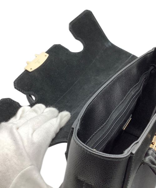 FURLA（フルラ）FURLA (フルラ) レザーハンドバッグ ブラックの古着・服飾アイテム