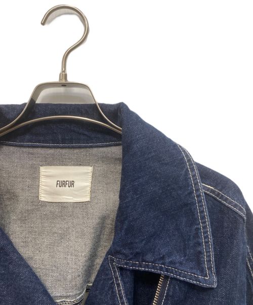 furfur（ファーファー）furfur (ファーファー) デニムライダースジャケット インディゴ サイズ:FREEの古着・服飾アイテム