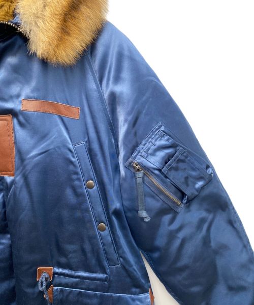 RockyMountainFeatherBed（ロッキーマウンテンフェザーベッド）RockyMountainFeatherBed (ロッキーマウンテンフェザーベッド) N-3 PARKA ブルー サイズ:38の古着・服飾アイテム