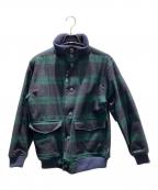 WOOLRICHウールリッチ）の古着「チェックブルゾン」｜ネイビー×グリーン
