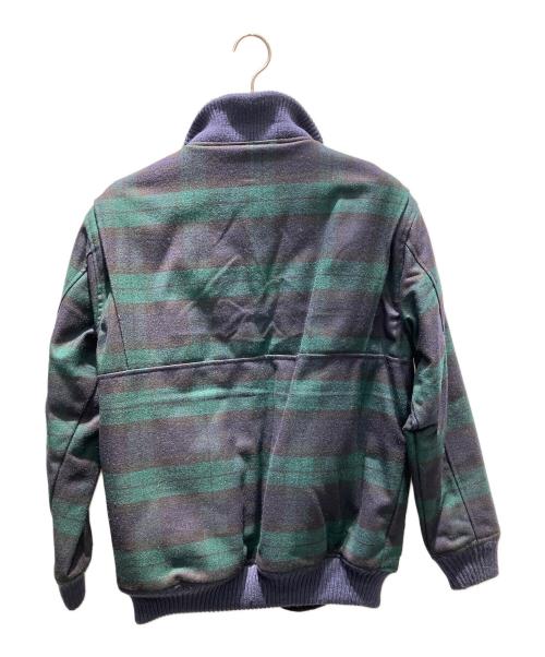 WOOLRICH（ウールリッチ）WOOLRICH (ウールリッチ) チェックブルゾン ネイビー×グリーン サイズ:Mの古着・服飾アイテム