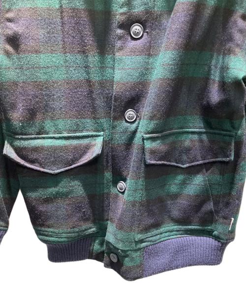 WOOLRICH（ウールリッチ）WOOLRICH (ウールリッチ) チェックブルゾン ネイビー×グリーン サイズ:Mの古着・服飾アイテム