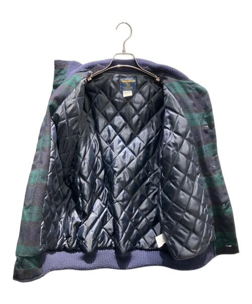 WOOLRICH（ウールリッチ）WOOLRICH (ウールリッチ) チェックブルゾン ネイビー×グリーン サイズ:Mの古着・服飾アイテム