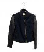 HELMUT LANGヘルムートラング）の古着「レザー切替ジャケット」｜ブラック