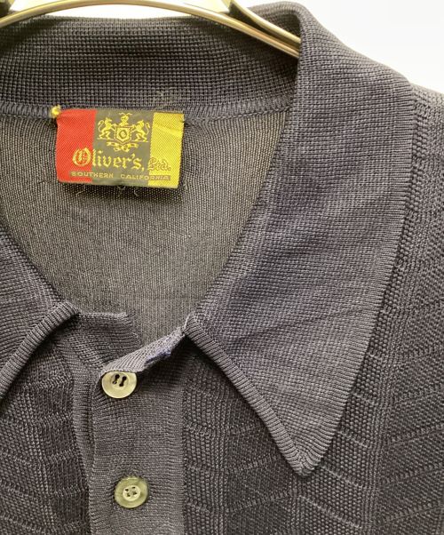 virany（ヴィラニー）virany (ヴィラニー) ニットポロシャツ ネイビー サイズ:XLの古着・服飾アイテム