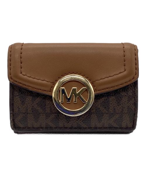 MICHAEL KORS（マイケル・コース）MICHAEL KORS (マイケルコース) 3つ折り財布 ブラウンの古着・服飾アイテム