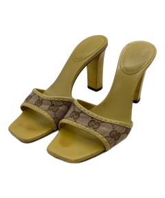 中古・古着通販】GUCCI (グッチ) ミュール イエロー サイズ:35 1/2 