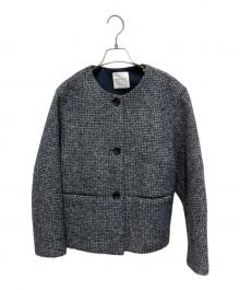 HUMAN WOMAN（ヒューマンウーマン）の古着「スライバーボンディングショートブルゾン」｜グレー