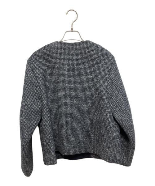 HUMAN WOMAN（ヒューマンウーマン）HUMAN WOMAN (ヒューマンウーマン) スライバーボンディングショートブルゾン グレー サイズ:Mの古着・服飾アイテム