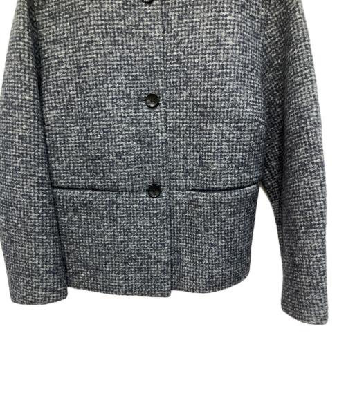HUMAN WOMAN（ヒューマンウーマン）HUMAN WOMAN (ヒューマンウーマン) スライバーボンディングショートブルゾン グレー サイズ:Mの古着・服飾アイテム