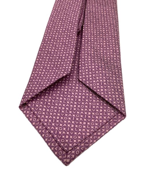 BVLGARI（ブルガリ）BVLGARI (ブルガリ) 総柄ネクタイ ピンク サイズ:FREEの古着・服飾アイテム