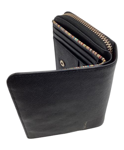 PAUL SMITH（ポールスミス）PAUL SMITH (ポールスミス) 2つ折り財布 ブラックの古着・服飾アイテム