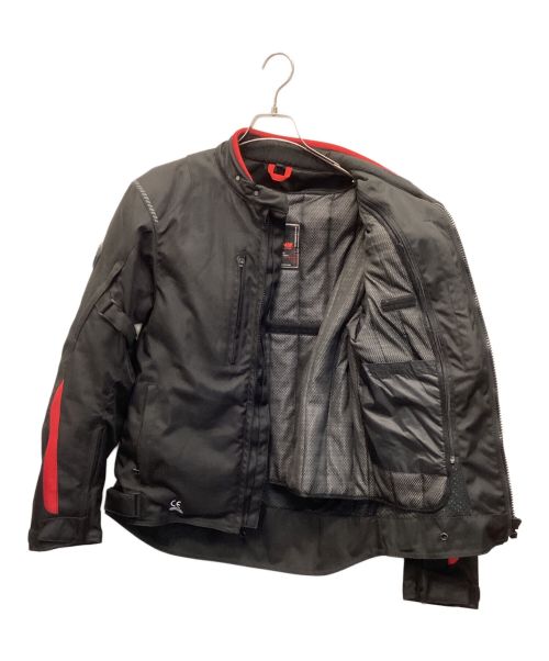 komine（コミネ）komine (コミネ) ハイプロテクトウインターパーカー ブラック×レッド サイズ:Lの古着・服飾アイテム