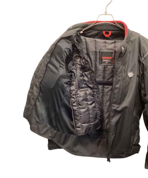 komine（コミネ）komine (コミネ) ハイプロテクトウインターパーカー ブラック×レッド サイズ:Lの古着・服飾アイテム