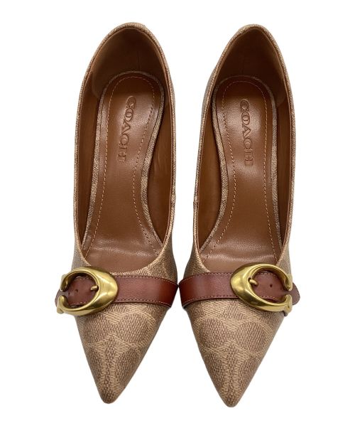 COACH（コーチ）COACH (コーチ) ヒールパンプス ブラウン サイズ:SIZE 8の古着・服飾アイテム