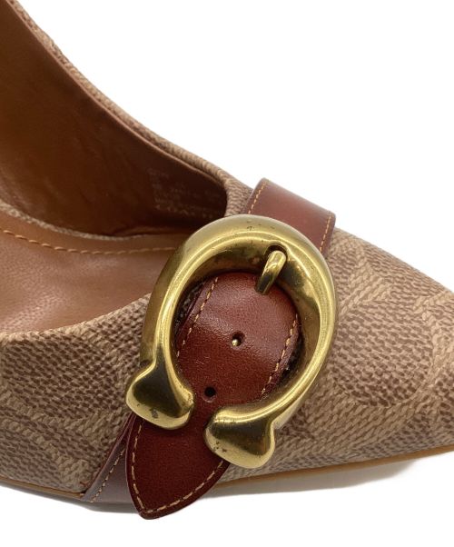 COACH（コーチ）COACH (コーチ) ヒールパンプス ブラウン サイズ:SIZE 8の古着・服飾アイテム