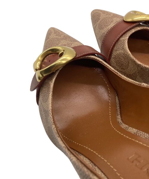 COACH（コーチ）COACH (コーチ) ヒールパンプス ブラウン サイズ:SIZE 8の古着・服飾アイテム